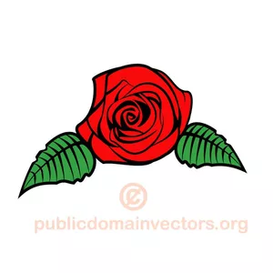 Rose blomst klipp kunst vektor