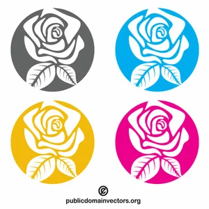 Concepto de logotipo de rosa