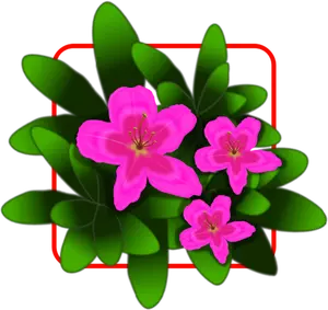Gambar vektor Pink azalea