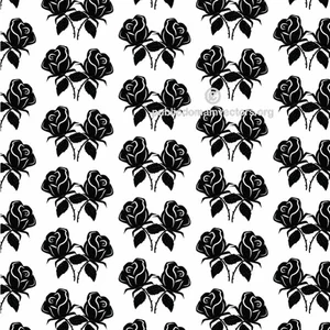 Seamless pattern with black roses
