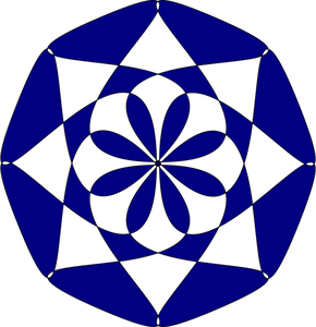 Blauwe en witte ster vector afbeelding