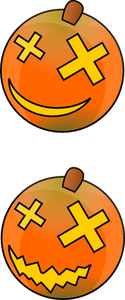 Las calabazas de Halloween vector imagen del color