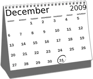 Pictograma de birou calendar de desen vector