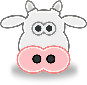 Vector image of cow's head