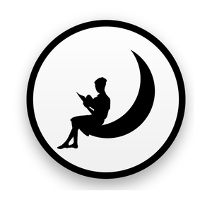 Girl on the moon icon vector image