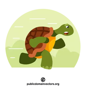 Running turtle vector