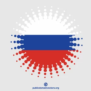 Venäjän lipun halftone-vaikutus