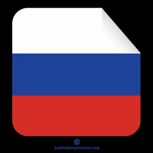 Rosyjska flaga peeling etykieta
