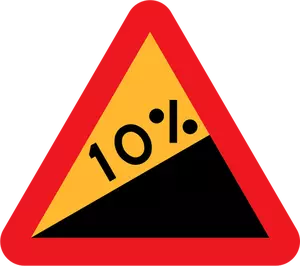 10% downward gradient from the right side vector image