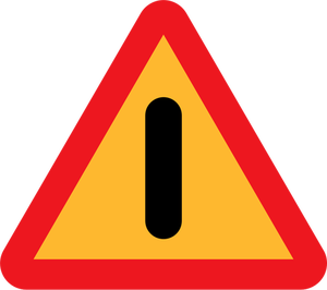 Niebezpieczeństwa ilustracja wektor znak drogowy