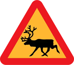 Wilde Tier Verkehrszeichen Vektor-ClipArt