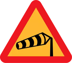 Side winds road sign vector image