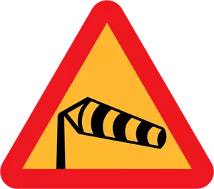 Lado ventos tráfego sinal ilustração vetorial
