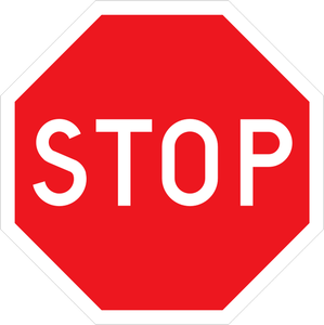Segnale di avvertimento rosso STOP vettoriale immagine