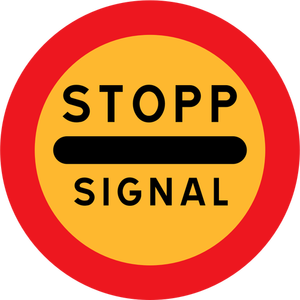 Stopp signal road sign vector graphics