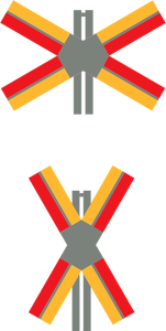 Spoor kruising verkeersbord vector illustratie