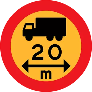 20m truk tanda vektor gambar
