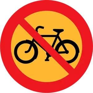 Nie rowerów drogowych znak ilustracji wektorowych