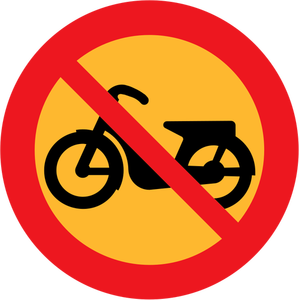Keine Motorräder Vektor Verkehrszeichen
