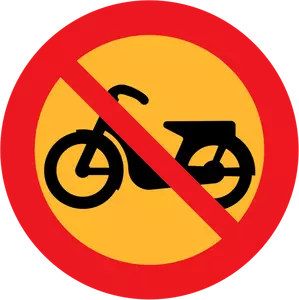 Inga motorcyklar vektor trafik skylt