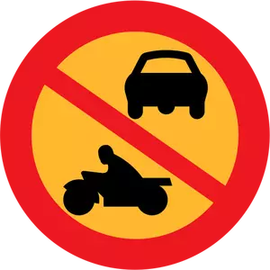 Aucun motos ou voitures ne vector signe
