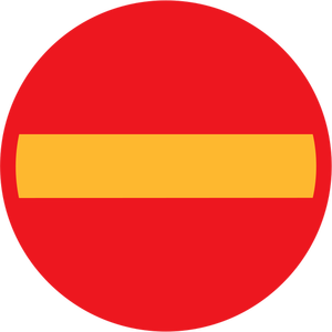 No entry vector road sign