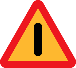 Tehlikelere yol vektör işaret