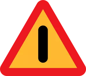 危险道路矢量标志