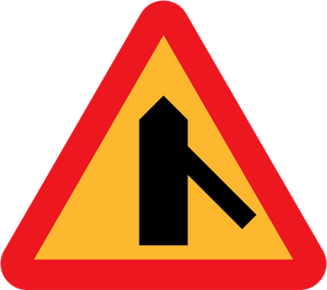 Merging traffic vector sign