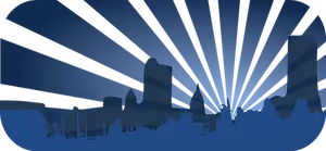 Kota biru adegan vektor