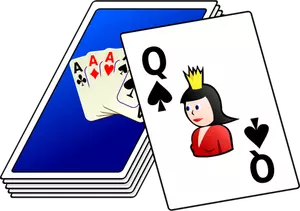 Vector drawing of color deck of cards