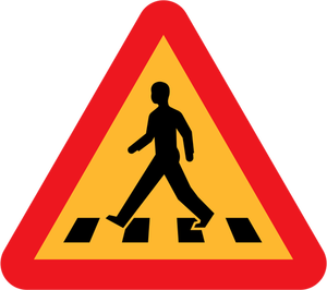 Fußgängerüberweg Vektor Zeichen