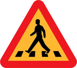 Pedestrian crossing vector sign