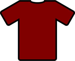 Czerwony t-shirt grafiki wektorowej