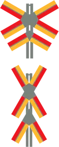 Krysset trafikk symbol vektor