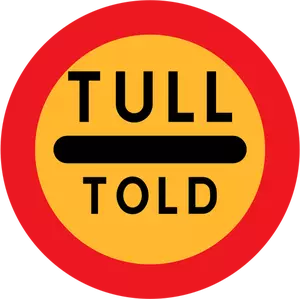 Tull told vector road sign