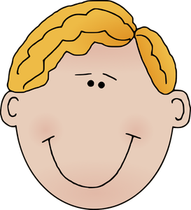 Bărbat cu părul galben zâmbind vector imagine