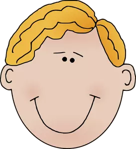 Bărbat cu părul galben zâmbind vector imagine