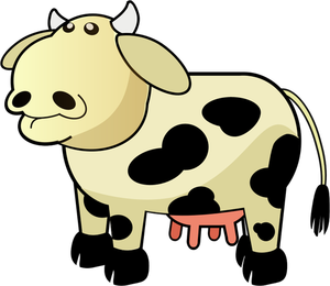 Grafika wektorowa grube kreskówka krowa