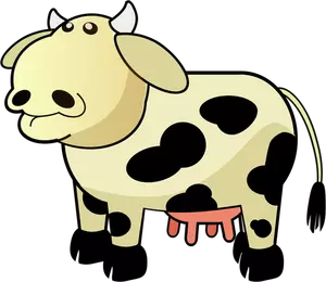 Vector image of chunky cartoon cow