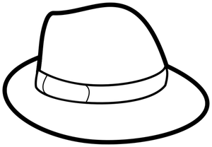 Om pălărie Contur vectorial imagine