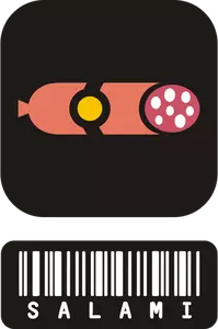 Salami icono vector de la imagen