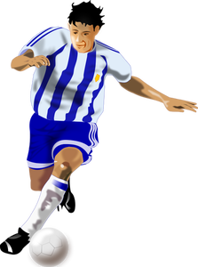Soccer player vector image