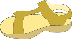 Brown sandal vector clip art