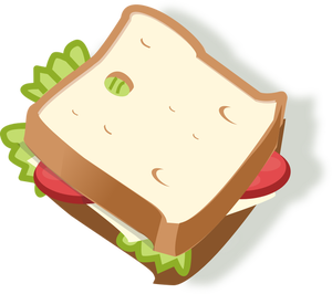 Vektor-Illustration von vegetarischen sandwich