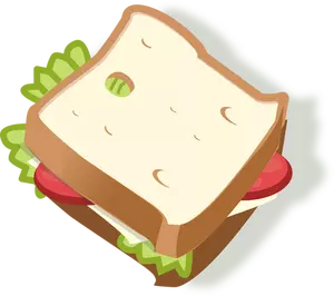 Vector Illustrasjon av vegetariske sandwich