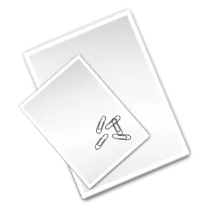 Kertas dan penjepit kertas vektor ilustrasi