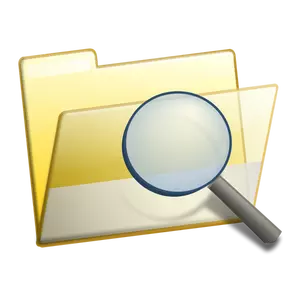 Dossier recherche icône vector image