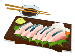 Image vectorielle sashimi