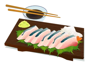 Sashimi-Vektor-Bild
